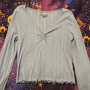 Blue “lace” long sleeve